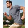 imageMAGCOMSEN Mens Short Sleeve Polo Golf Shirts 3Button Moisture Wicking Athletic TShirts Casual Collared ShirtDark Grey