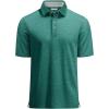 imageMAGCOMSEN Mens Short Sleeve Polo Golf Shirts 3Button Moisture Wicking Athletic TShirts Casual Collared ShirtEmerald Green