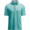 imageMAGCOMSEN Mens Short Sleeve Polo Golf Shirts 3Button Moisture Wicking Athletic TShirts Casual Collared ShirtLight Green