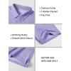 imageMAGCOMSEN Mens Short Sleeve Polo Golf Shirts 3Button Moisture Wicking Athletic TShirts Casual Collared ShirtLight Purple