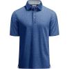 imageMAGCOMSEN Mens Short Sleeve Polo Golf Shirts 3Button Moisture Wicking Athletic TShirts Casual Collared ShirtMedium Blue