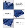 imageMAGCOMSEN Mens Short Sleeve Polo Golf Shirts 3Button Moisture Wicking Athletic TShirts Casual Collared ShirtMedium Blue