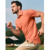 imageMAGCOMSEN Mens Short Sleeve Polo Golf Shirts 3Button Moisture Wicking Athletic TShirts Casual Collared ShirtOrange