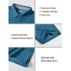 imageMAGCOMSEN Mens Short Sleeve Polo Golf Shirts 3Button Moisture Wicking Athletic TShirts Casual Collared ShirtPeacock Blue