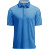 imageMAGCOMSEN Mens Short Sleeve Polo Golf Shirts 3Button Moisture Wicking Athletic TShirts Casual Collared ShirtSea Blue