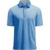 imageMAGCOMSEN Mens Short Sleeve Polo Golf Shirts 3Button Moisture Wicking Athletic TShirts Casual Collared ShirtSky Blue