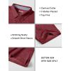 imageMAGCOMSEN Mens Short Sleeve Polo Golf Shirts 3Button Moisture Wicking Athletic TShirts Casual Collared ShirtWine