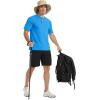 imageMAGCOMSEN Mens Short Sleeve UPF 50 Sun Protection Shirts Quick Dry Athletic TShirt Hiking Running Swimming Rash GuardAzure