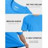 imageMAGCOMSEN Mens Short Sleeve UPF 50 Sun Protection Shirts Quick Dry Athletic TShirt Hiking Running Swimming Rash GuardAzure