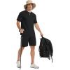 imageMAGCOMSEN Mens Short Sleeve UPF 50 Sun Protection Shirts Quick Dry Athletic TShirt Hiking Running Swimming Rash GuardBlack