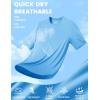 imageMAGCOMSEN Mens Short Sleeve UPF 50 Sun Protection Shirts Quick Dry Athletic TShirt Hiking Running Swimming Rash GuardBlue