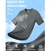 imageMAGCOMSEN Mens Short Sleeve UPF 50 Sun Protection Shirts Quick Dry Athletic TShirt Hiking Running Swimming Rash GuardDark Gray