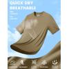 imageMAGCOMSEN Mens Short Sleeve UPF 50 Sun Protection Shirts Quick Dry Athletic TShirt Hiking Running Swimming Rash GuardDull Cyan