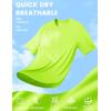 imageMAGCOMSEN Mens Short Sleeve UPF 50 Sun Protection Shirts Quick Dry Athletic TShirt Hiking Running Swimming Rash GuardFl Green