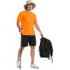 imageMAGCOMSEN Mens Short Sleeve UPF 50 Sun Protection Shirts Quick Dry Athletic TShirt Hiking Running Swimming Rash GuardFl Orange
