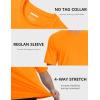 imageMAGCOMSEN Mens Short Sleeve UPF 50 Sun Protection Shirts Quick Dry Athletic TShirt Hiking Running Swimming Rash GuardFl Orange