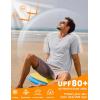 imageMAGCOMSEN Mens Short Sleeve UPF 50 Sun Protection Shirts Quick Dry Athletic TShirt Hiking Running Swimming Rash GuardLight Gray