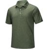 imageMAGCOMSEN Mens ShortSleeve PoloGolf Shirts for Men 3Button Moisture WickingAthletic Outdoor Collared TShirtArmy Green