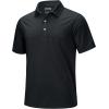 imageMAGCOMSEN Mens ShortSleeve PoloGolf Shirts for Men 3Button Moisture WickingAthletic Outdoor Collared TShirtBlack