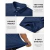 imageMAGCOMSEN Mens ShortSleeve PoloGolf Shirts for Men 3Button Moisture WickingAthletic Outdoor Collared TShirtDark Blue