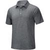 imageMAGCOMSEN Mens ShortSleeve PoloGolf Shirts for Men 3Button Moisture WickingAthletic Outdoor Collared TShirtDark Grey