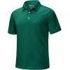 imageMAGCOMSEN Mens ShortSleeve PoloGolf Shirts for Men 3Button Moisture WickingAthletic Outdoor Collared TShirtEmerald Green