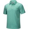 imageMAGCOMSEN Mens ShortSleeve PoloGolf Shirts for Men 3Button Moisture WickingAthletic Outdoor Collared TShirtLight Green