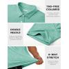 imageMAGCOMSEN Mens ShortSleeve PoloGolf Shirts for Men 3Button Moisture WickingAthletic Outdoor Collared TShirtLight Green