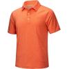 imageMAGCOMSEN Mens ShortSleeve PoloGolf Shirts for Men 3Button Moisture WickingAthletic Outdoor Collared TShirtOrange