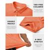 imageMAGCOMSEN Mens ShortSleeve PoloGolf Shirts for Men 3Button Moisture WickingAthletic Outdoor Collared TShirtOrange