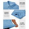 imageMAGCOMSEN Mens ShortSleeve PoloGolf Shirts for Men 3Button Moisture WickingAthletic Outdoor Collared TShirtSky Blue
