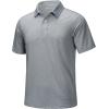 imageMAGCOMSEN Mens ShortSleeve PoloGolf Shirts for Men 3Button Moisture WickingAthletic Outdoor Collared TShirtSliver