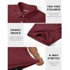 imageMAGCOMSEN Mens ShortSleeve PoloGolf Shirts for Men 3Button Moisture WickingAthletic Outdoor Collared TShirtWine Red