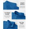 imageMAGCOMSEN Mens Sun Protection UPF 50 Long Sleeve Shirt Quarter Zip Pullover Quick Dry Lightweight Fishing Running Rash GuardSea Blue