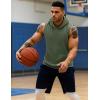 imageMAGCOMSEN Mens Tank Top Sleeveless Hoodie Cotton TShirt Summer Casual Shirt Muscle TeeArmy Green