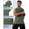 imageMAGCOMSEN Mens Tank Top Sleeveless Hoodie Cotton TShirt Summer Casual Shirt Muscle TeeArmy Green