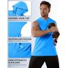 imageMAGCOMSEN Mens Tank Top Sleeveless Hoodie Cotton TShirt Summer Casual Shirt Muscle TeeAzure