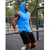 imageMAGCOMSEN Mens Tank Top Sleeveless Hoodie Cotton TShirt Summer Casual Shirt Muscle TeeAzure