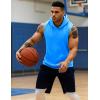 imageMAGCOMSEN Mens Tank Top Sleeveless Hoodie Cotton TShirt Summer Casual Shirt Muscle TeeAzure