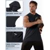 imageMAGCOMSEN Mens Tank Top Sleeveless Hoodie Cotton TShirt Summer Casual Shirt Muscle TeeBlack