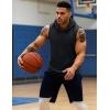 imageMAGCOMSEN Mens Tank Top Sleeveless Hoodie Cotton TShirt Summer Casual Shirt Muscle TeeBlack