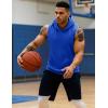 imageMAGCOMSEN Mens Tank Top Sleeveless Hoodie Cotton TShirt Summer Casual Shirt Muscle TeeColor Blue