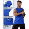 imageMAGCOMSEN Mens Tank Top Sleeveless Hoodie Cotton TShirt Summer Casual Shirt Muscle TeeColor Blue