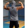imageMAGCOMSEN Mens Tank Top Sleeveless Hoodie Cotton TShirt Summer Casual Shirt Muscle TeeDark Grey