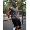 imageMAGCOMSEN Mens Tank Top Sleeveless Hoodie Cotton TShirt Summer Casual Shirt Muscle TeeDark Grey
