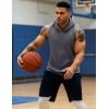 imageMAGCOMSEN Mens Tank Top Sleeveless Hoodie Cotton TShirt Summer Casual Shirt Muscle TeeDark Grey