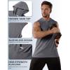 imageMAGCOMSEN Mens Tank Top Sleeveless Hoodie Cotton TShirt Summer Casual Shirt Muscle TeeDark Grey