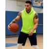 imageMAGCOMSEN Mens Tank Top Sleeveless Hoodie Cotton TShirt Summer Casual Shirt Muscle TeeFluorescent Green