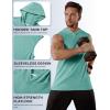 imageMAGCOMSEN Mens Tank Top Sleeveless Hoodie Cotton TShirt Summer Casual Shirt Muscle TeeGrey Green