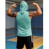 imageMAGCOMSEN Mens Tank Top Sleeveless Hoodie Cotton TShirt Summer Casual Shirt Muscle TeeGrey Green